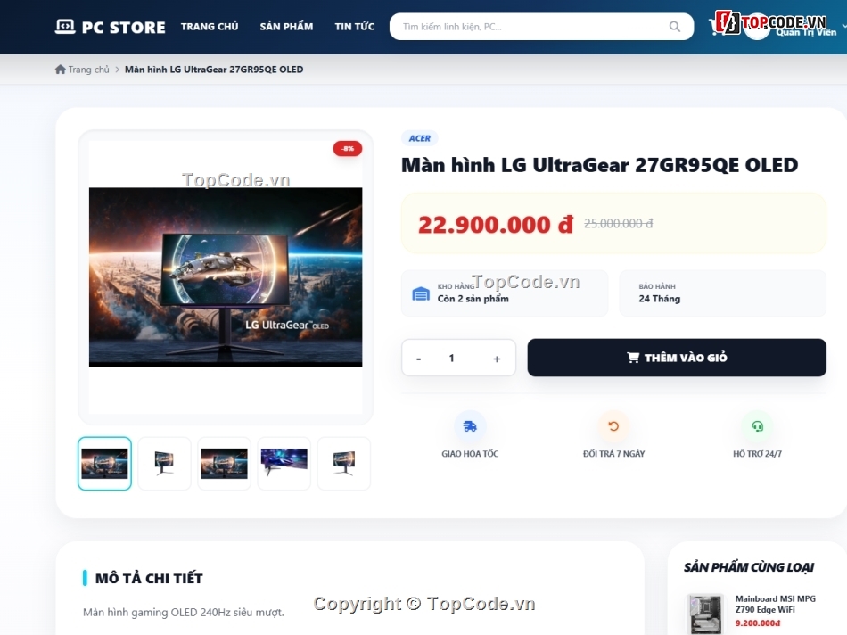 Web bán máy tính,Website bán linh kiện máy tính,chat